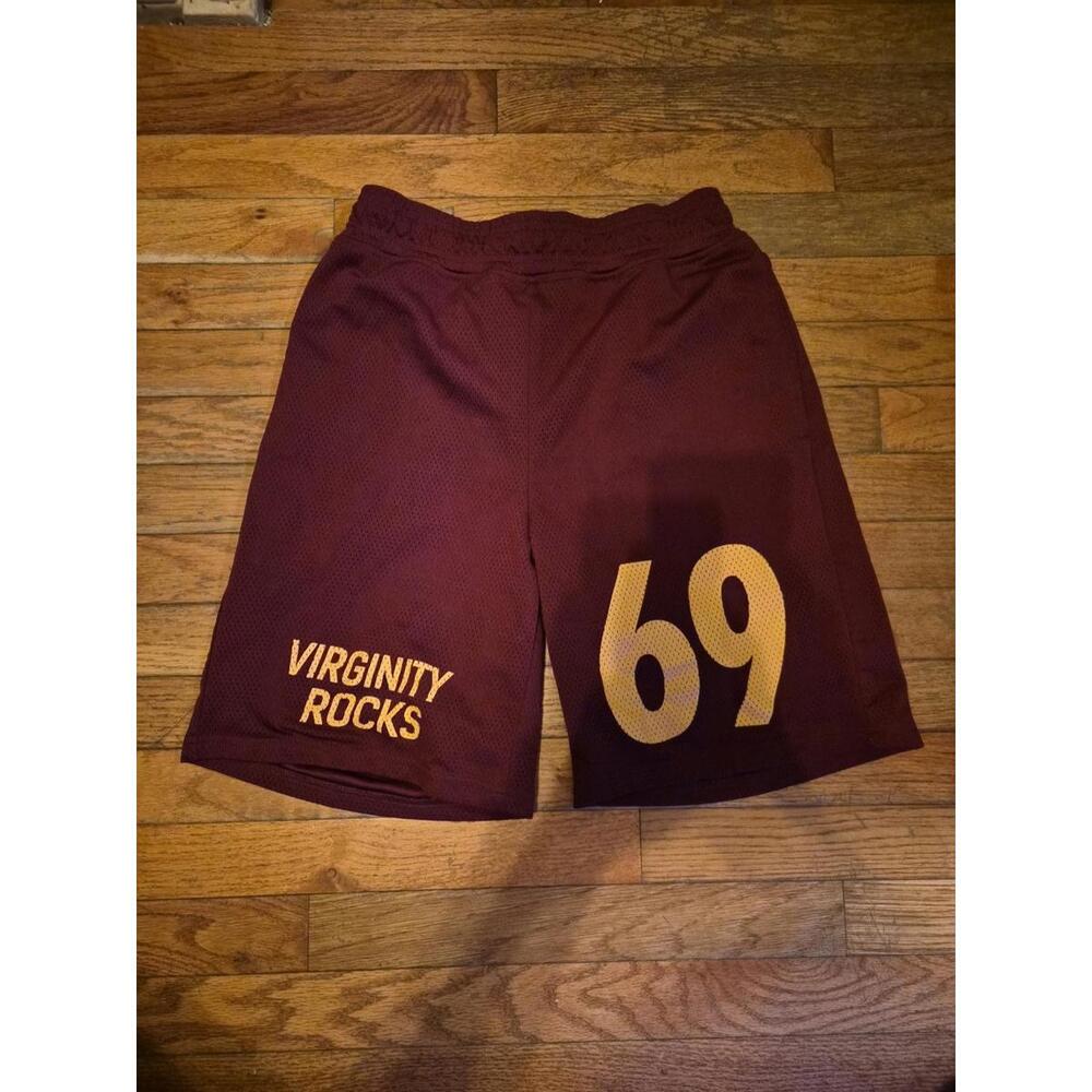 Danny Duncan Signature 69 Burgundy Shorts Men's Size Small MISSING Drawstring